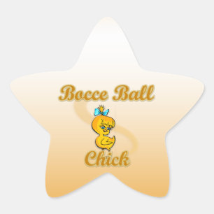 Bocce Ball Chick Stern-Aufkleber