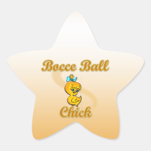 Bocce Ball Chick Stern-Aufkleber (Vorderseite)