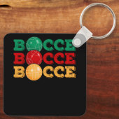 Bocce Ball Game Enthusiasten Lawn Bowling Boule Bo Schlüsselanhänger (Rückseite)