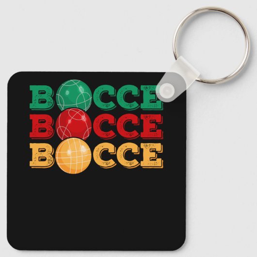 Bocce Ball Game Enthusiasten Lawn Bowling Boule Bo Schlüsselanhänger (Rückseite)