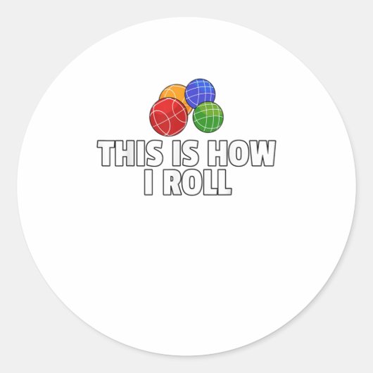Bocce Ball Geschenk Italienischer Bowling Bocci Py Runder Aufkleber (Vorderseite)
