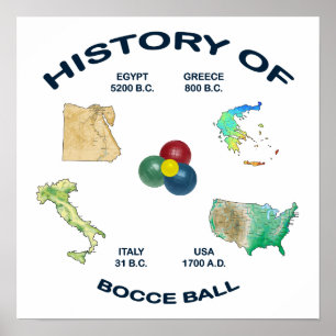 Bocce Ball-Geschichte Poster