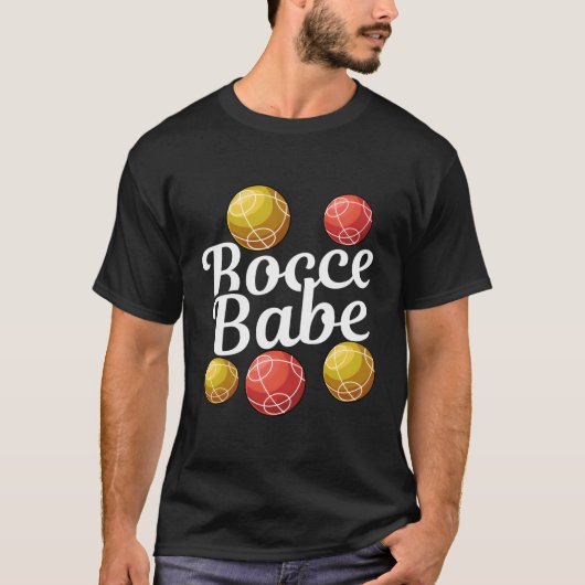 Bocce Ball Gift - Fun Yard Game - Bocce Babe T-Shirt (Vorderseite)