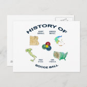 Bocce Ball History Postkarte (Vorne/Hinten)