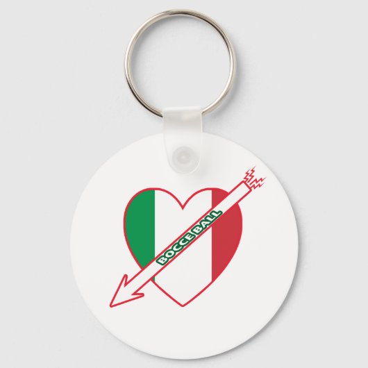 Bocce Ball - Italienische Flagge Schlüsselanhänger (Vorderseite)