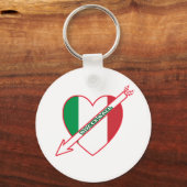 Bocce Ball - Italienische Flagge Schlüsselanhänger (Vorderseite)