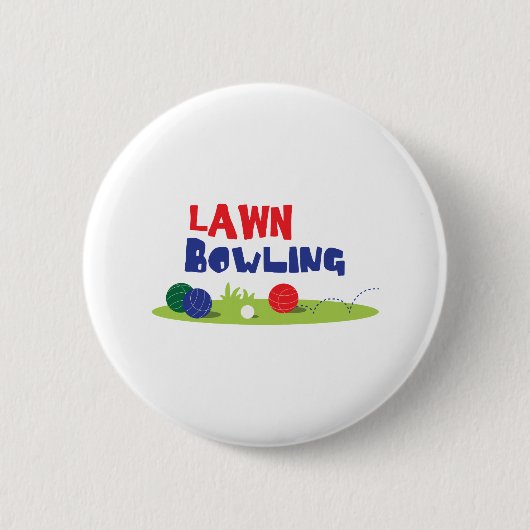 Bocce Ball Lawn Bowling Button (Vorderseite)