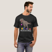 Bocce Ball Player Dinosaur Rex Boccesaurus T-Shirt (Vorne ganz)