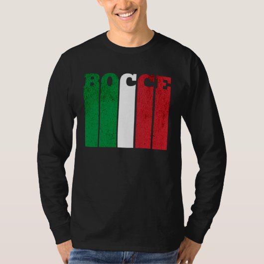 Bocce Ball Player Italia Italy Flag Bocce T-Shirt (Vorderseite)