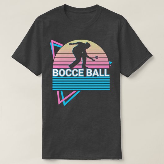 Bocce Ball Player Retro T-Shirt (Design vorne)