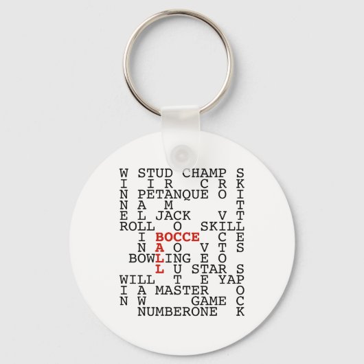 Bocce Ball Puzzle Schlüsselanhänger (Vorderseite)