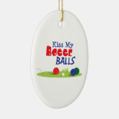 Bocce Ball-Spiel Keramik Ornament (Rechts)