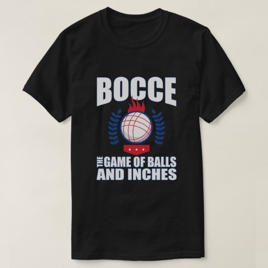 Bocce Ball Spieler verschenken das Spiel Balls und T-Shirt (Design vorne)