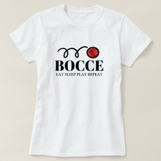Bocce Ball Sport Damen's t Shirt für Spieler oder  (Design vorne)