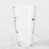 Bocce Ball Stickman Glas (Links)