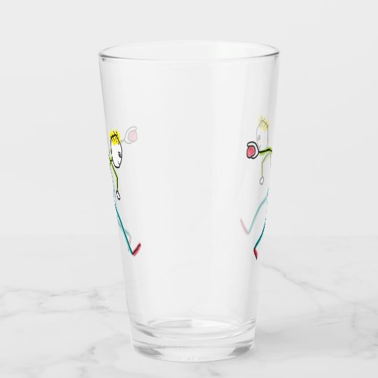 Bocce Ball Stickman Glas (Rechts)