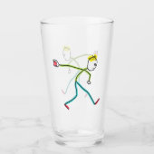 Bocce Ball Stickman Glas (Vorderseite)
