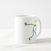 Bocce Ball Stickman Kaffeetasse (VorderseiteRechts)