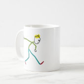 Bocce Ball Stickman Kaffeetasse (Vorderseite Links)