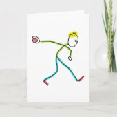 Bocce Ball Stickman Karte (Vorderseite)