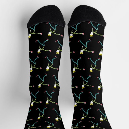 Bocce Ball Stickman Socken (Oben)