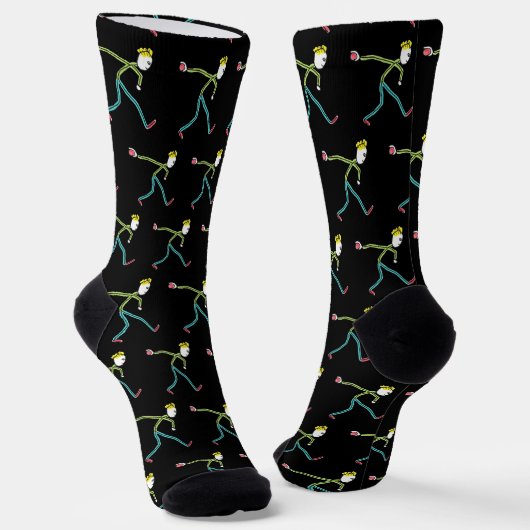 Bocce Ball Stickman Socken (Gewinkelt)