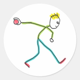 Bocce Ball Stockmann Runder Aufkleber