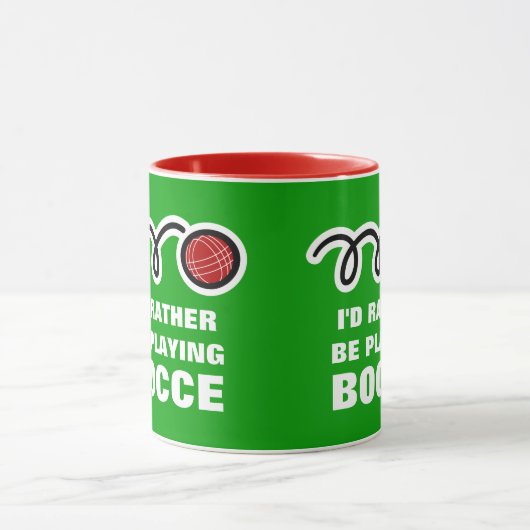 Bocce Ball-Tasse mit lustigem Zitat Tasse (Zentrum)
