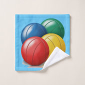 Bocce Ball Team Player Badhandtuch Set (Waschlappen)