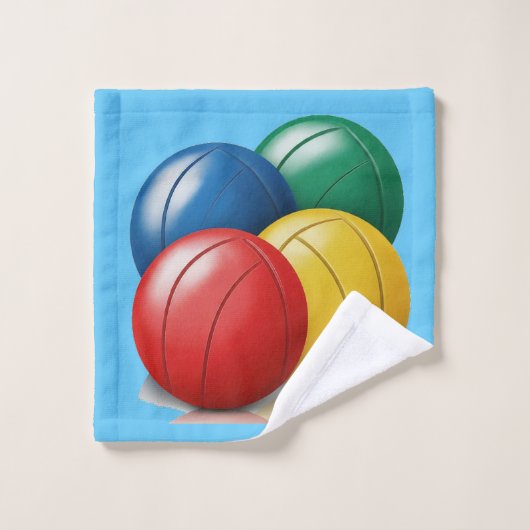 Bocce Ball Team Player Badhandtuch Set (Waschlappen)