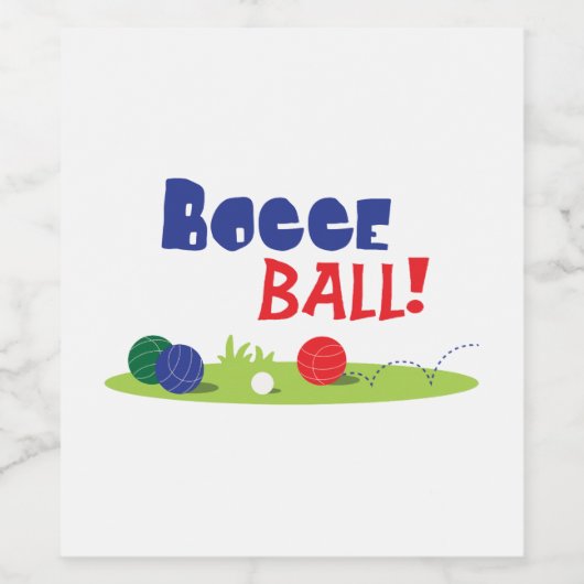 Bocce Ball Weinetikett (Einzelnes Label)