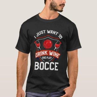 Bocce Ball Weinkultur und Erde T-Shirt