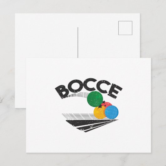 Bocce Balls Game Postkarte (Vorne/Hinten)