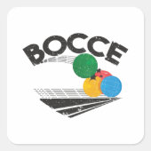 Bocce Balls Game Quadratischer Aufkleber (Vorderseite)