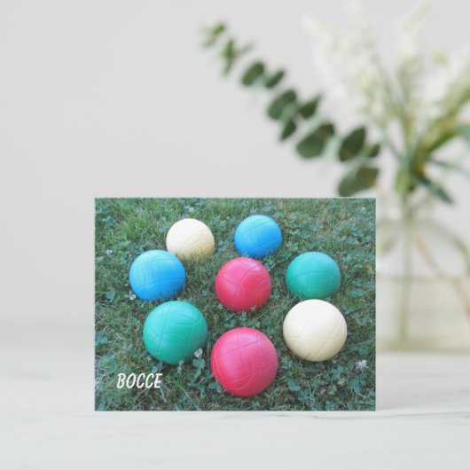 Bocce Balls Postkarte (Stehend Vorderseite)