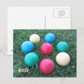 Bocce Balls Postkarte (Vorne/Hinten)