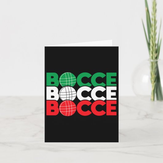 Bocce - Bowling Boule Bo,  für die Begeisterung vo Karte (Vorderseite)