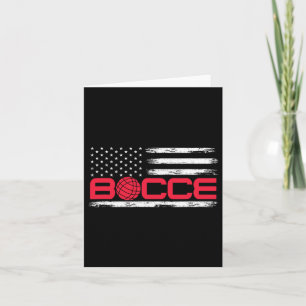 Bocce Byll American Usa Flag Bocci Player 4. Juli Karte