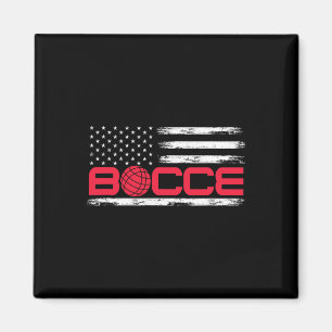Bocce Byll Amerikanische Usa-Flagge Bocci-Spieler  Magnet