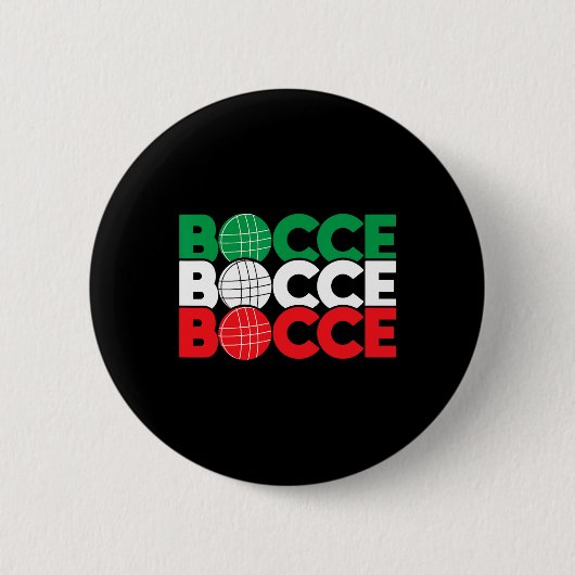 Bocce - Byll Game Enthusiast Rasen Bowling Boule B Button (Vorderseite)