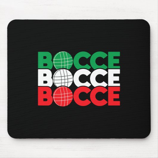 Bocce - Byll Game Enthusiast Rasen Bowling Boule B Mousepad (Vorne)