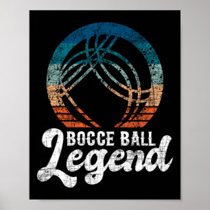 Bocce Byll Legend - Rasen Bowling Spiel Boule Byll Poster