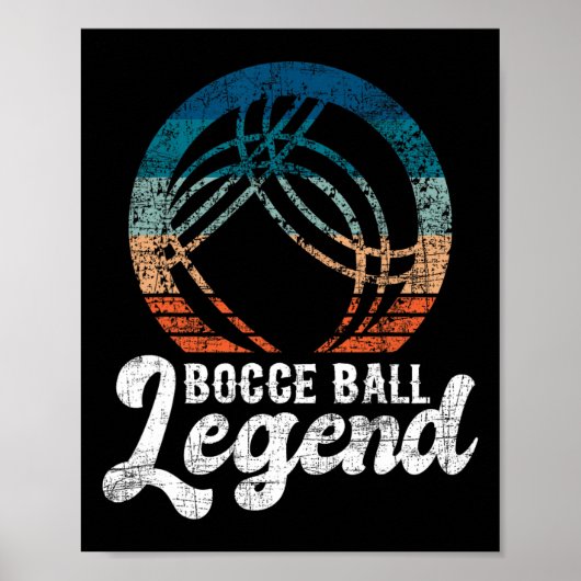 Bocce Byll Legend - Rasen Bowling Spiel Boule Byll Poster (Vorne)