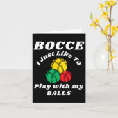 Bocce Byll Player Fun Spaßes Sprichwort Karte (Gelbe Blume)