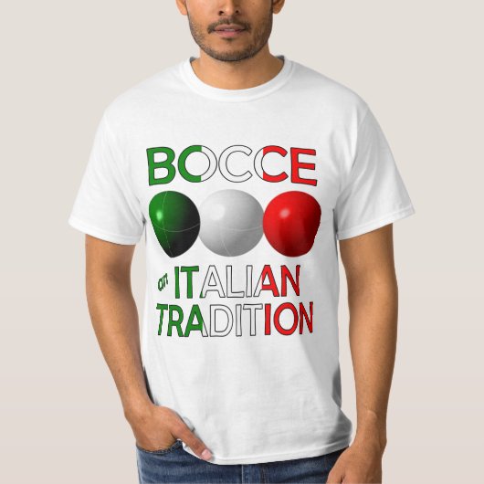 Bocce ein italienischer T - Shirt (Vorderseite)