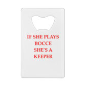 BOCCE GELDBEUTEL FLASCHENÖFFNER (Rückseite)