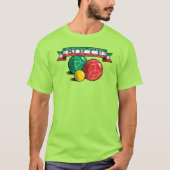 Bocce in der Fahne T-Shirt (Vorderseite)