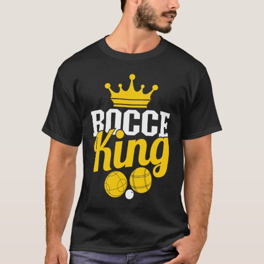 Bocce King Boccia Player Boules T-Shirt (Vorderseite)