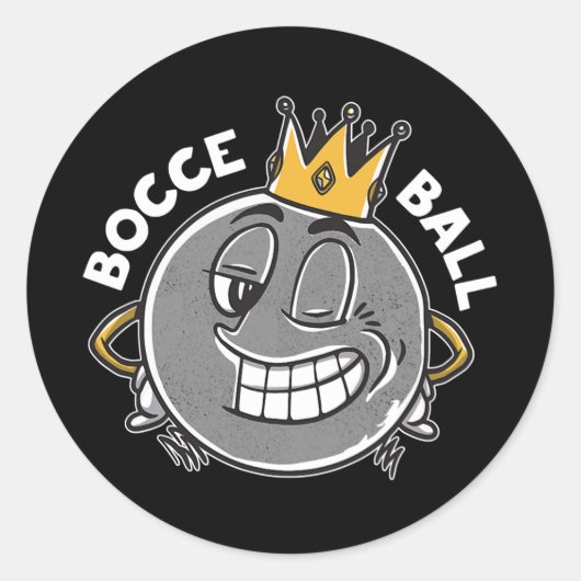 Bocce Legend Saying Bocce Ball King Jack Bocci Runder Aufkleber (Vorderseite)