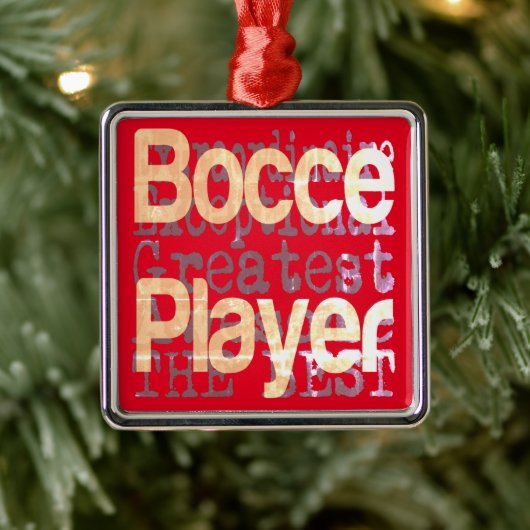 Bocce Player Außerordentliche Ornament Aus Metall (Baum)